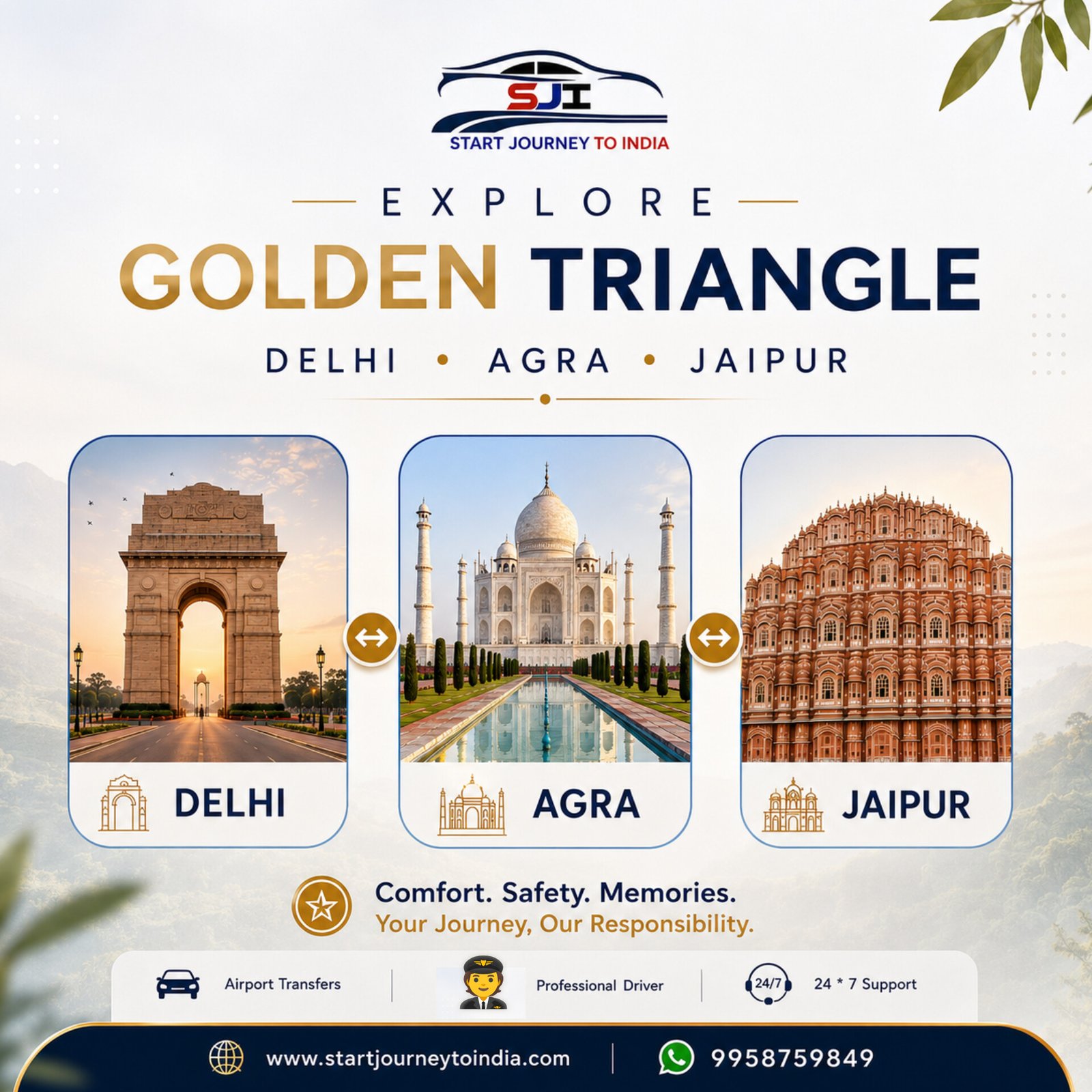 Golden Triangle Tour Delhi Agra Jaipur | Start Journey to India