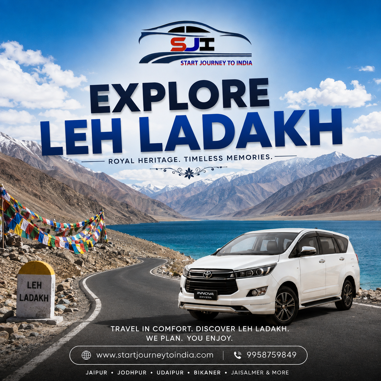 Leh Ladakh tour package from Delhi with Innova Crysta | Start Journey To India
